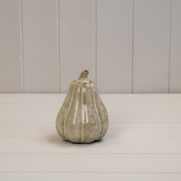 Beige Mottle Ceramic Pumpkin Decoration