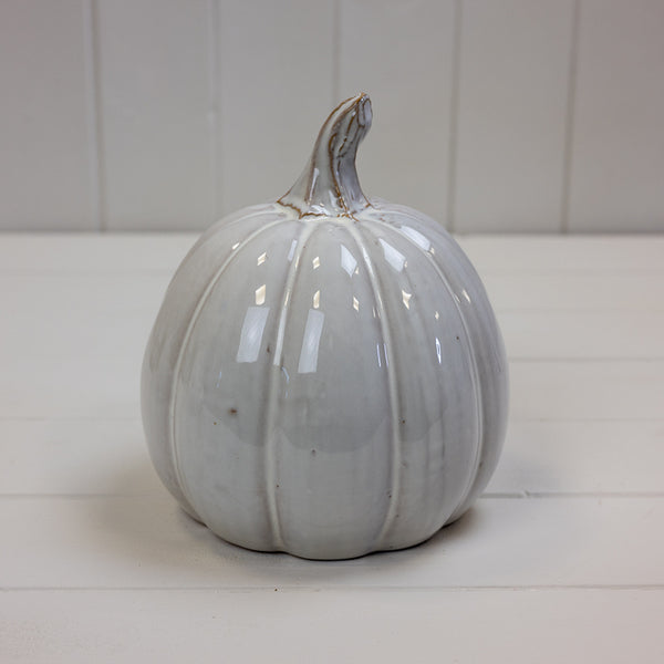 White Ceramic Pumpkin