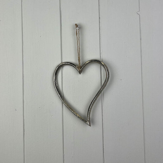 Silver Metal Hearts