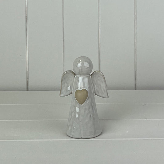 White Ceramic Angel Ornament