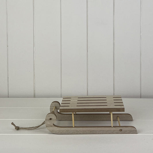 Wooden Festive Sleigh Decoration / Display Stand