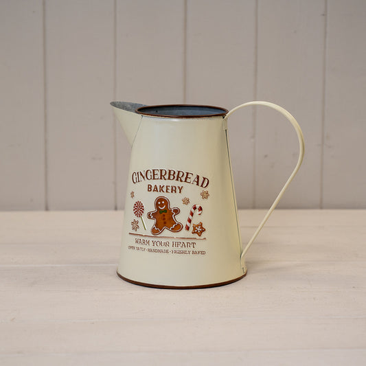 Cream Zinc 'Gingerbread Bakery' Jug