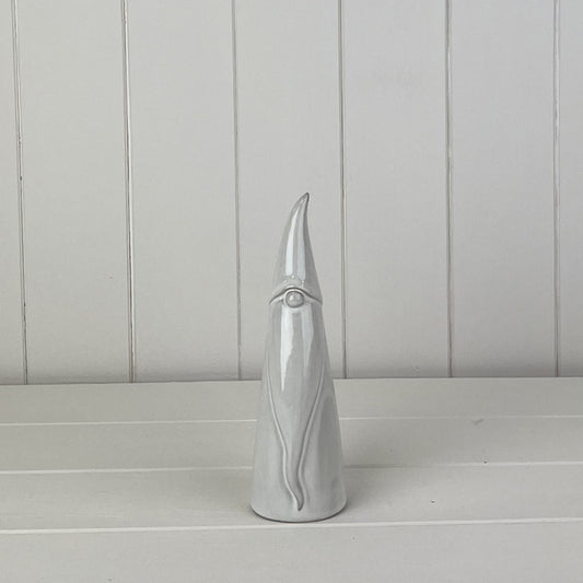Glazed Ceramic Tall Gonk Ornament with Textured Detail