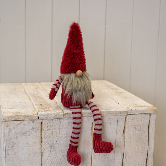 Red and White Fabric Gonk with Red Hat