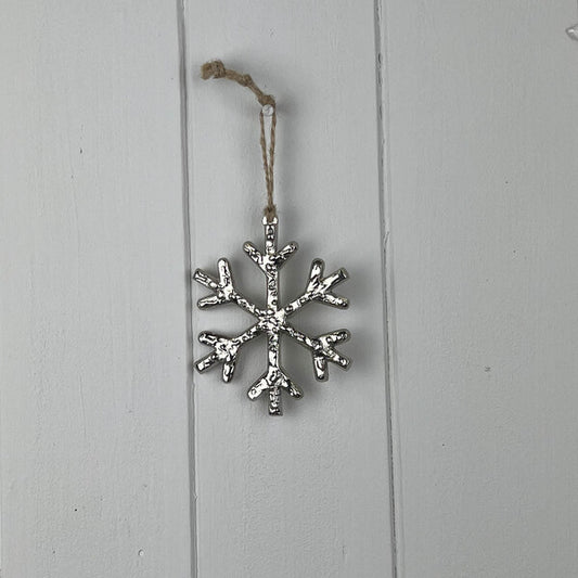 Metal Hanging Snowflake