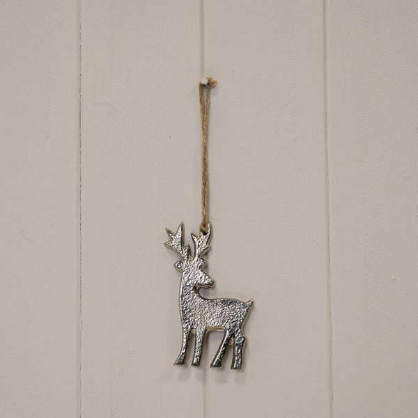 Silver Metal Hanging Reindeer