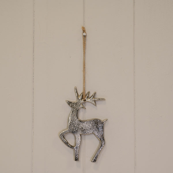 Silver Metal Hanging Reindeer