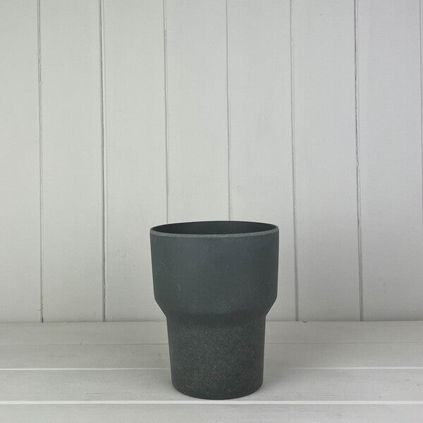 Earthy Anthracite Bamboo Minimalist Orchid Pot