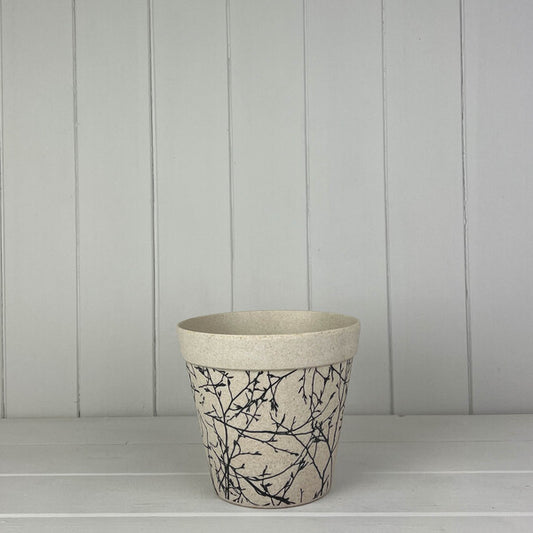 Earthy Natural Bamboo Flower Pot