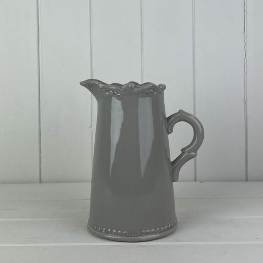 Grey Jug with Decorative Rim