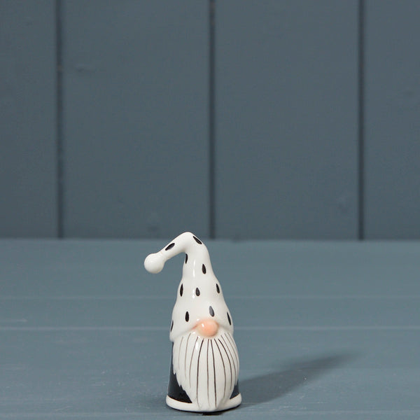 Black and White Ceramic Santa