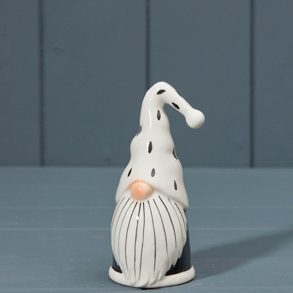 Black and White Ceramic Santa