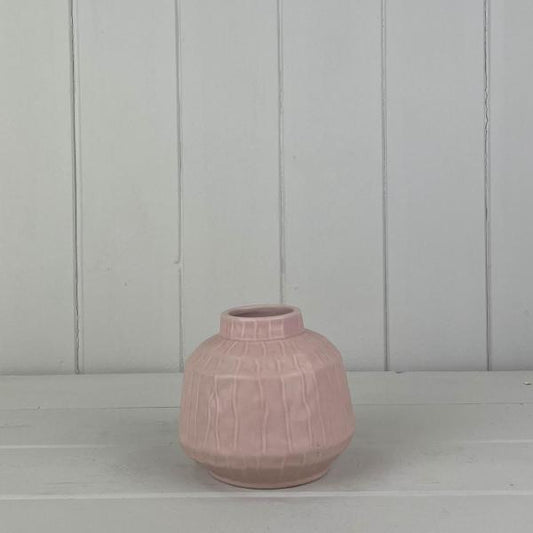Glazed Pastel Pink Vase