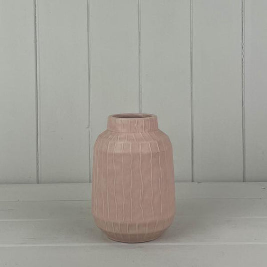 Glazed Pastel Pink Vase
