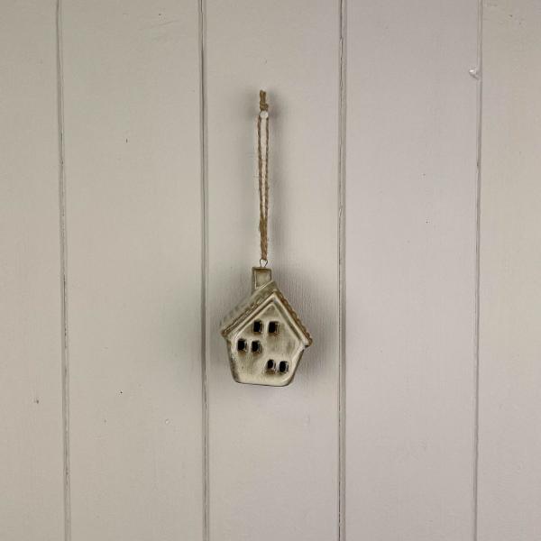 Beige Mottle Ceramic Hanging House Decoration