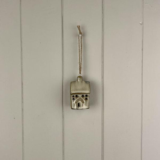 Beige Mottle Ceramic Hanging House Decoration