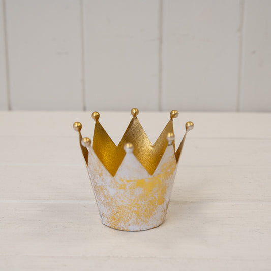 Antique Gold Crown Tealight