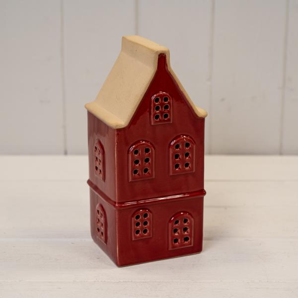 Medium red Ceramic LED Townhouse with Sand Roof