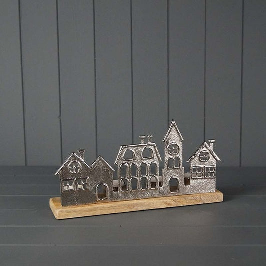 Metal Townscape Tealight Holder