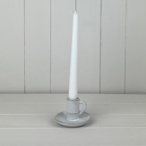 White Ceramic Candle Holder
