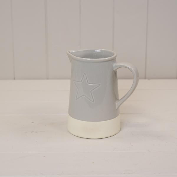 Grey Debossed Star Jug
