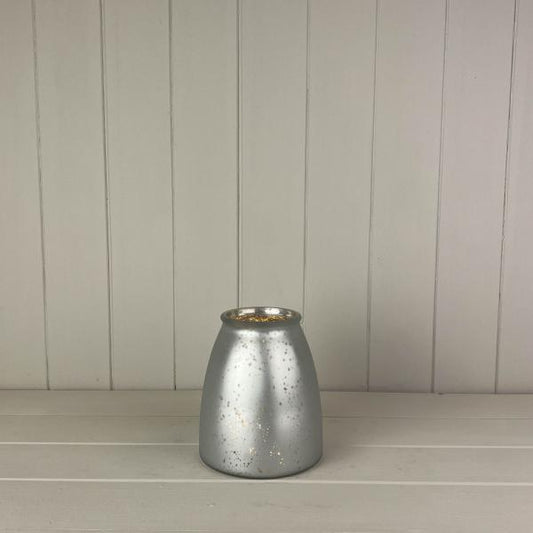 Frosted Silver Glass Holder