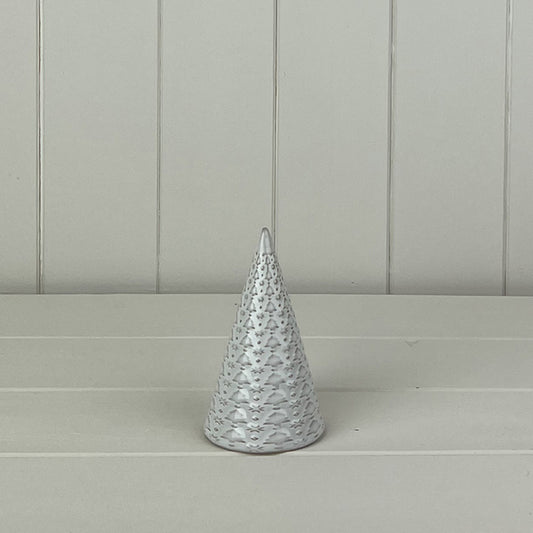 Glazed Ceramic Tree Ornament with Textured Detail