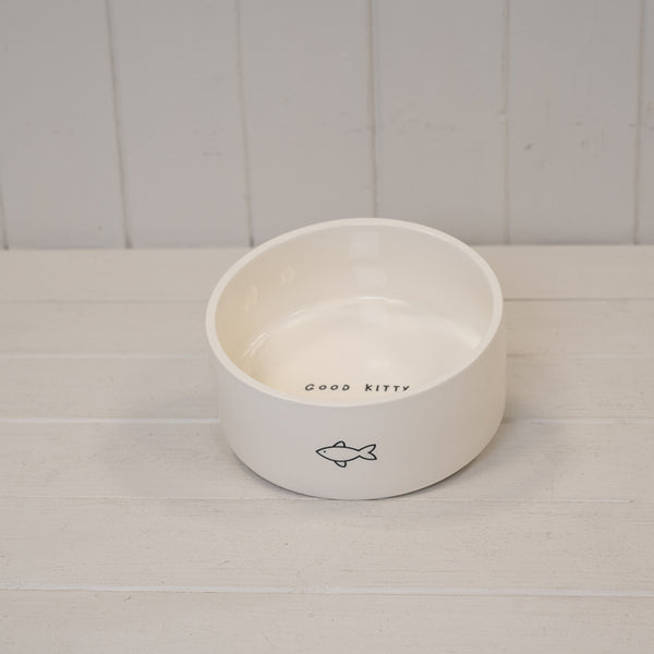 Ceramic Pet Bowl with Fish Design