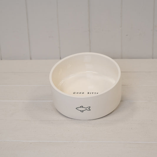 Ceramic Pet Bowl with Fish Design