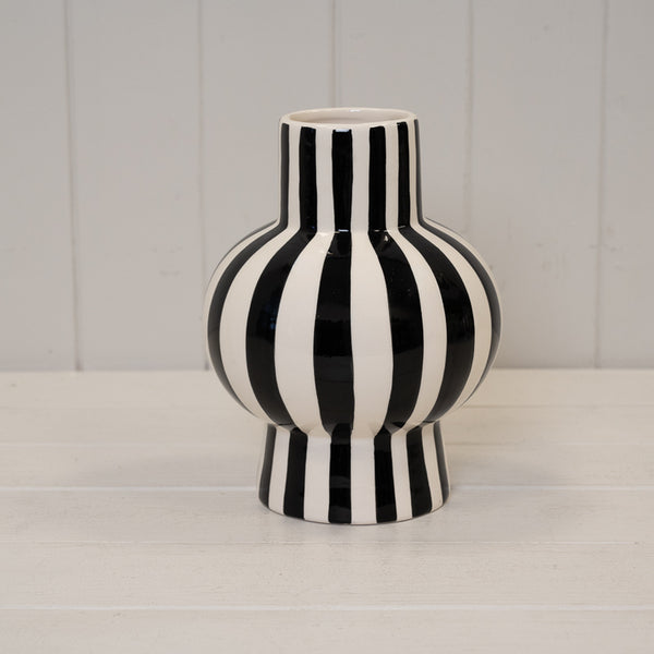 Striped Round Vase