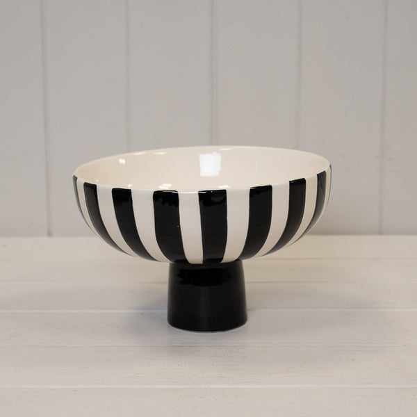 Striped Ceramic Bowl Decor
