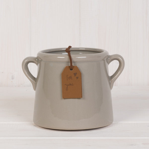 Grey "For You" Pot