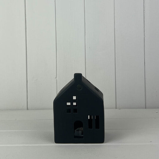 Short Black Ceramic LED House