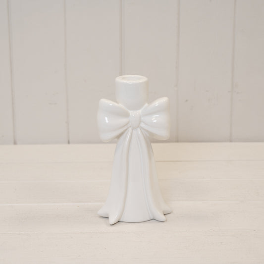 Tall Draping Bow Candle Holder