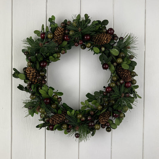 Pinecone and Breey Wreath