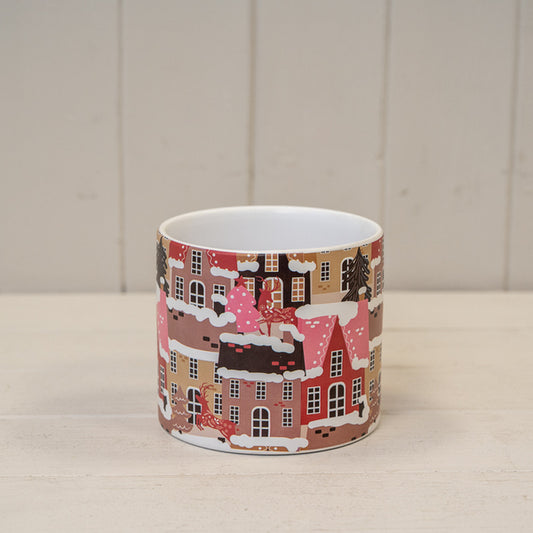 Winter Village Pot