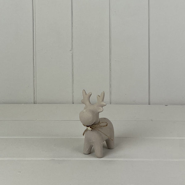 Sand Texture Effect Ceramic Reindeer Decoration