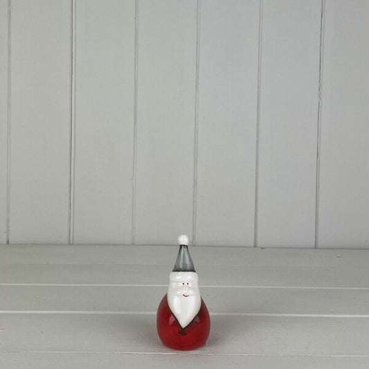 Ceramic Santa with Red Body Grey Hat