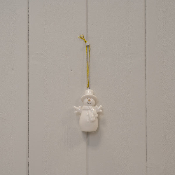 White Ceramic Hanging Snowman