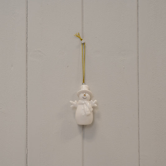 White Ceramic Hanging Snowman