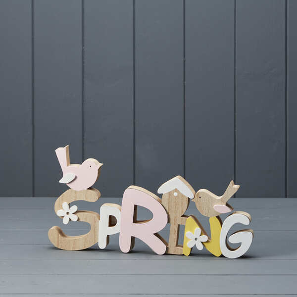 Wooden 'Spring' Word Block