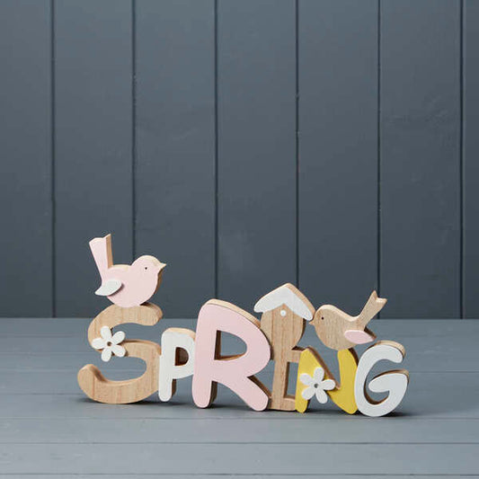 Wooden 'Spring' Word Block