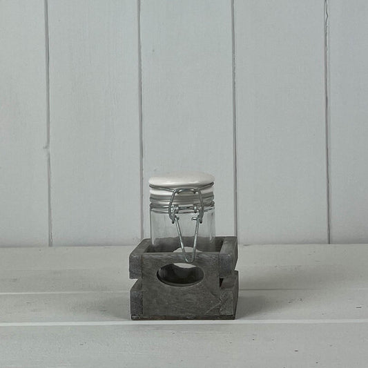 Wooden Jar And Holder