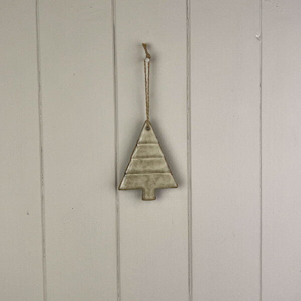 Beige Mottle Ceramic Hanging Tree Decoration