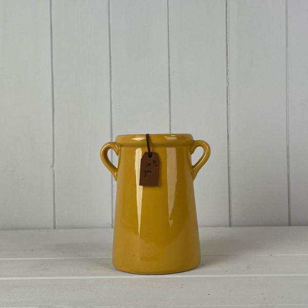 Burnt Yellow "For You" Vase