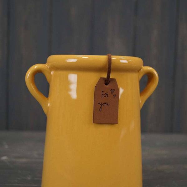 Burnt Yellow "For You" Vase