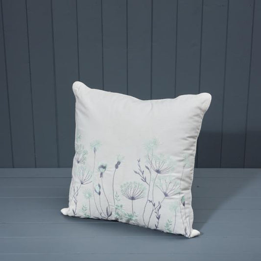 Handmade Cotton Floral Embroidered Cushion