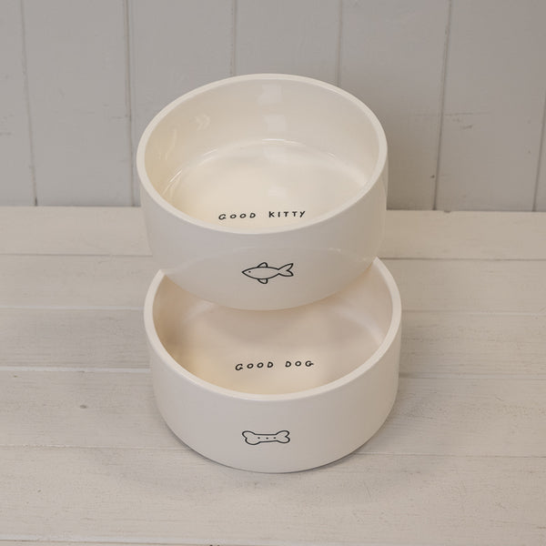 Ceramic Pet Bowl with Fish Design