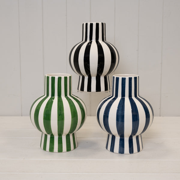 Striped Round Vase