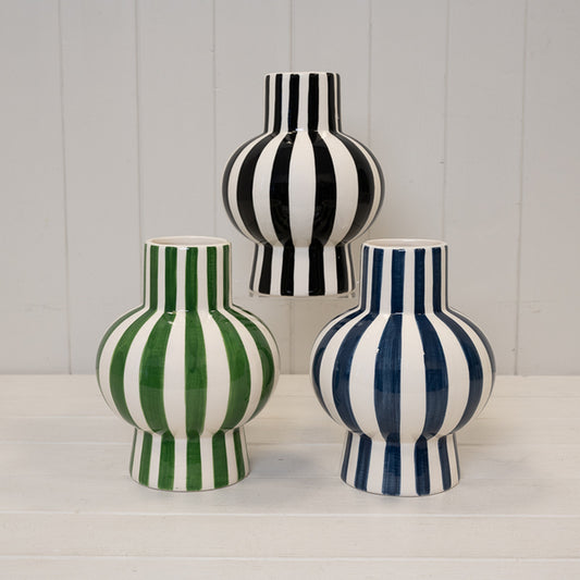 Striped Round Vase